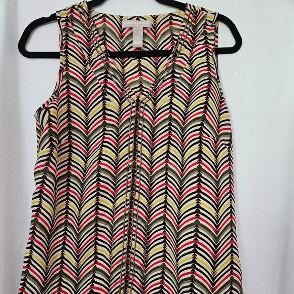Banana Republic women's tank chevron pattern in multiple colors size S - Picture 1 of 7